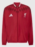 The essential LFC Adidas 26/27 Stadium Track Jacket highlighting its technical athletic construction.