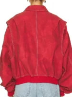Clean back profile view of the structured Lioness Vista Bomber Jacket.
