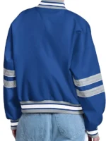Los Angeles Dodgers Starter Royal Interception Full-Snap Blue Varsity Jacket