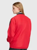 The clean back view of the United x Adidas Stadium Track Jacket showing its tailored fit.
