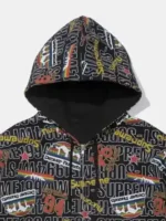The essential black Supreme Denver Nuggets Black Hoodie showing the clean crossover branding.