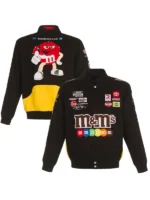 The updated 2026 season layout of the Nascar Kyle Busch JH Design Black Jacket.