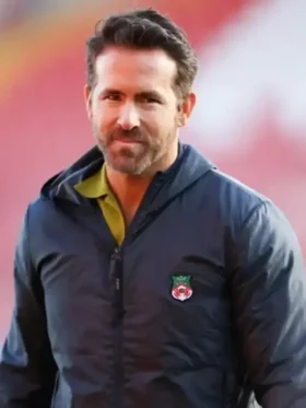 A premium standalone presentation of the midnight black National League Ryan Reynolds Jacket shell.