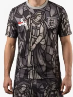 Full front presentation layout highlighting the dual badge stitching on the Nike X Palace World Cup England Jersey.