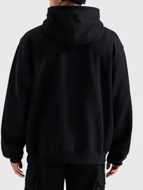 The back view of the grey The North Face x US Ski and Snowboard Hoodie.