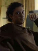 A clean profile view of the Belmont Cameli Brown Sweatshirt inspired by the screen character.