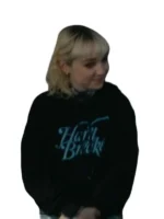 A premium standalone profile view of the Off Campus Jules Logan Black Hoodie.