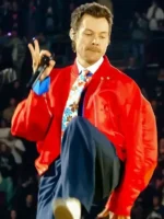 The iconic opening night concert edition of the Together Tour Harry Styles Red Jacket.