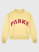 The essential profile view of the signature Summerland Varsity Mockneck Sweatshirt.