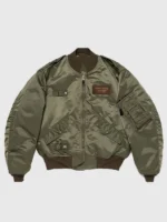 The iconic Pokemon x Human Made Satin Bomber Jacket featuring clean rib knitted details.