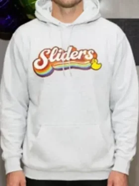The casual grey color option of the Mike Tyson Rainbow Sliders Hoodie.