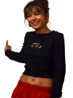 The signature 2026 television adaptation layout of the Off Campus Mika Abdalla Black Sweatshirt.