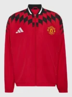 The essential United x Adidas Stadium Track Jacket highlighting its technical athletic construction.