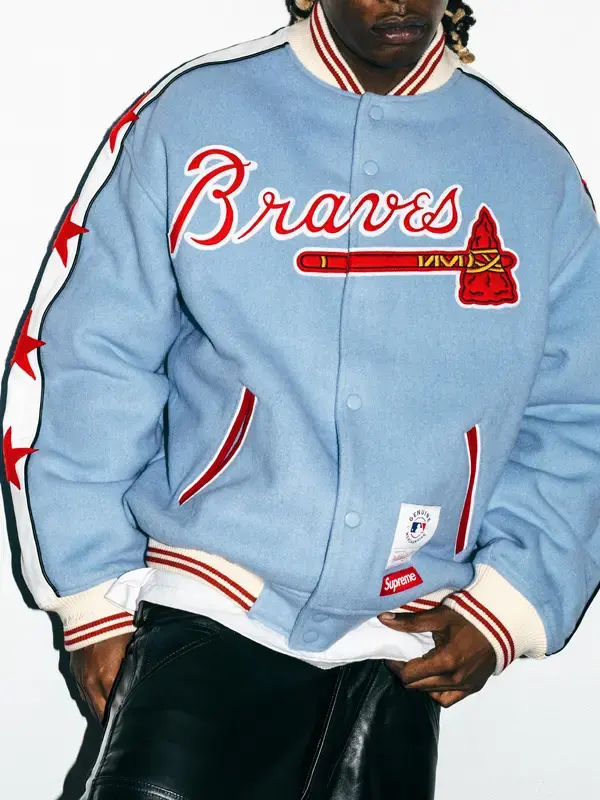 Supreme x Mitchell & Ness Atlanta Braves Jacket | TV Jackets