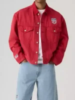 Shop The USA World Cup 2026 Red Denim Jacket For Mens and Womens