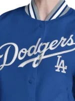Los Angeles Dodgers Starter Royal Interception Full-Snap Blue Varsity Jacket