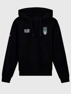 2026 Team Italy EA7 Emporio Armani Hoodie Front View