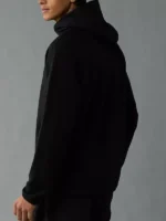 AE 247 Training Zip-Up Hoodie side view showing hood shape, sleeve profile, and relaxed fit