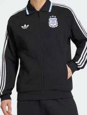 Adidas Argentina Anthem Jacket Close-Up View