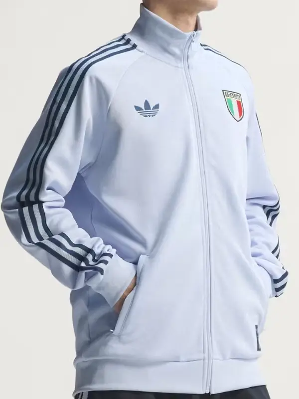 Adidas Italy Originals Track Top Front View Adidas Italy Originals Track Top Front View