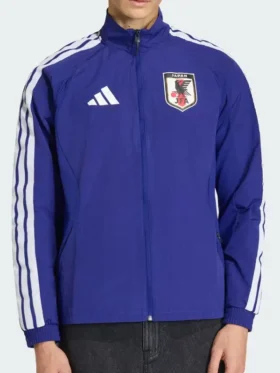 Adidas Japan Anthem Blue Jacket Front View