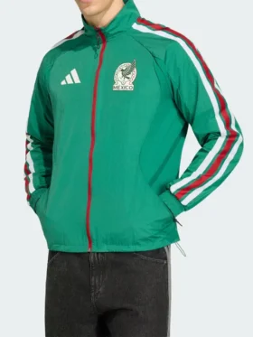 Adidas Mexico Anthem Green Jacket Side View