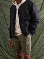 Alpha Industries ALS92 Liner Jacket Black Closure View