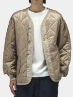 Alpha Industries ALS92 Liner Jacket Khaki Color Closure View