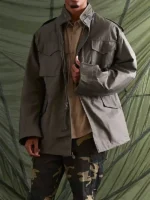 Alpha Industries M-65 Field Jacket Closure View