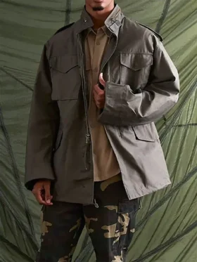 Alpha Industries M-65 Field Jacket Closure View