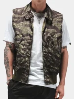 Alpha x Industries CWU 36P Relaxed Vest Closure Look