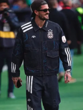 Argentina World Cup Denim Sports Jacket Full View