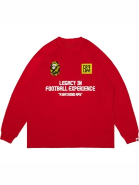 Classic Bape X CR7 Life LS Football Jersey where football culture meets the iconic streetwear identity of Bape and CR7