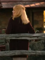Beth Dutton Burgundy Cardigan Back View