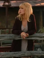 Beth Dutton Burgundy Cardigan Closure View