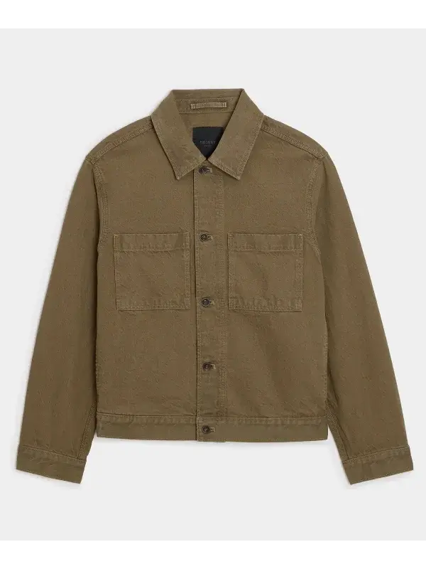 Brown Boxy Denim Jacket