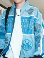 Cam Schlittler Knicks Blue Jacket Closure View