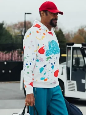 Clyde Frazier Mario Sunshine Hoodie Model Side Look