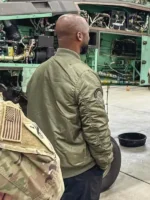 Dante Hall Chiefs Military Bomber Jacket Back View