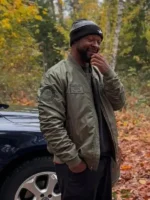 Dante Hall Chiefs Military Bomber Jacket Side View