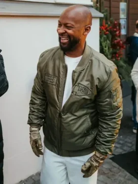 Dante Hall Chiefs Military Bomber Jacket View Look