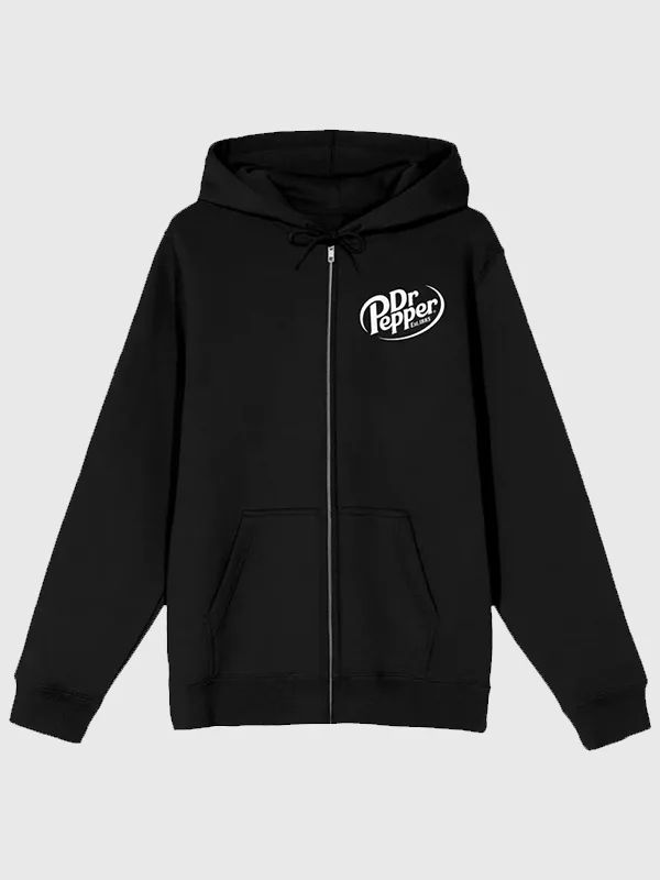 Dr Pepper Black Hoodie Front View Dr Pepper Black Hoodie Front View
