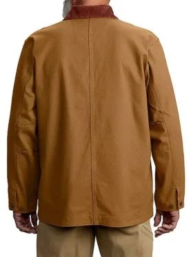Duck Loose Fit Chore Coat 1 Warm Rating back view showing rear structure, sleeve shape, and relaxed coat fit
