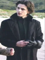 Dune Movie Timothee Chalamet Black Wool Coat