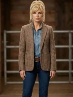 Dutton Ranch Beth Dutton Checked Blazer Front View