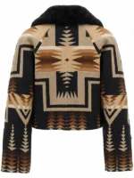 Dutton Ranch Beth Dutton Western Print Jacket Back Look