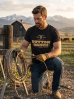Dutton Ranch Black T-Shirt Design View