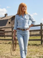 Dutton Ranch Kelly Reilly Denim Shirt Design View