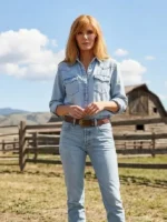 Dutton Ranch Kelly Reilly Denim Shirt Front View