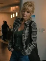 Dutton Ranch Kelly Reilly Plaid Shirt Close-Up View